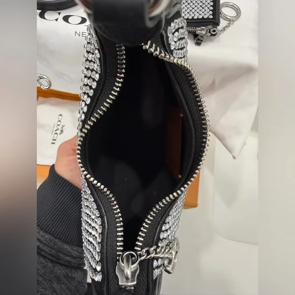 Coach Jonie Bag With Crystal & matching Crystal skinny id wallet - Picture 7 of 8